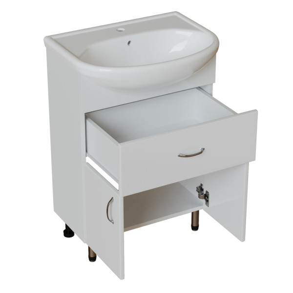 Тумба для ванной MIXLINE "МИСТРАЛЬ-60" под раковину Уют-60 (Rosa) (ПВХ) (555210)