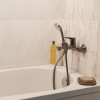 Смеситель для ванны 35k MIXLINE МЛ14-01 (ML14-01GR) ГРАФИТ (556604)