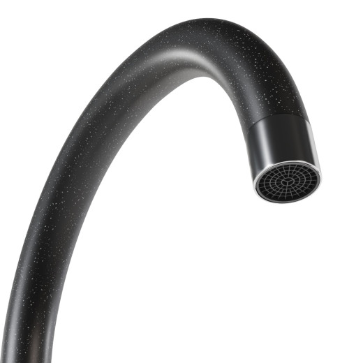 Смеситель для кухни MIXLINE ML-GS15 35к (308) черный высок. излив (550689)