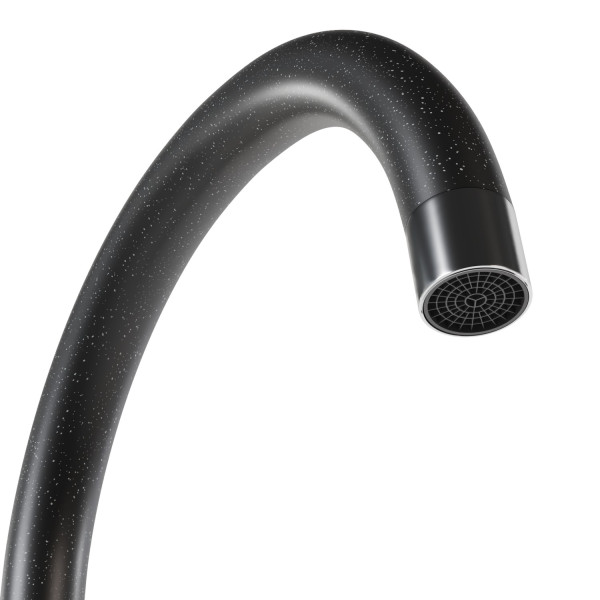 Смеситель для кухни MIXLINE ML-GS15 35к (308) черный высок. излив (550689)