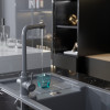 Смеситель для кухни MIXLINE ML-GS13 35к (342) графит с вых. для питьевого фильтра (550673)