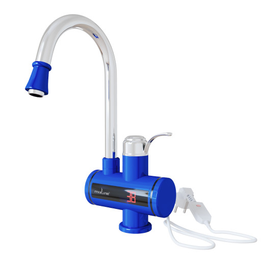 Проточный водонагреватель MIXLINE WH-003 СИНИЙ (3,3 кВт, УЗО, кухня, индикатор темп) (551720)