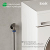 Кран угловой IDDIS Оптима Хоум (Optima Home) с отражателем, вынос 2 см, 1/2; 1/2, кран-букса, латунь, графит (910B1A6C2GMZ)