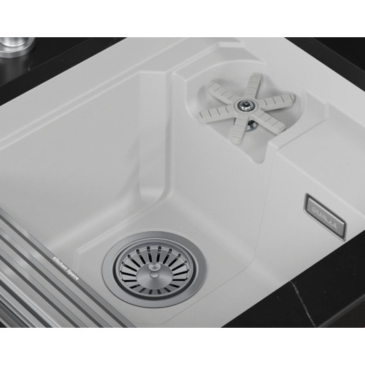 Кухонная мойка GRANULA KITCHEN SPACE RINZER кварц (5505RU, АРКТИК)
