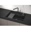 Кухонная мойка GRANULA Kitchen Space (7301, ЧЁРНЫЙ)