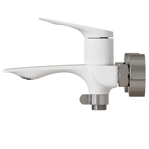 Смеситель для ванны MIXLINE ML41-01 "Swan White" 35k белый/хром (553909)