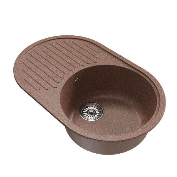 Мойка MIXLINE ML-GM16 овальная с крылом терракотовая (307) 730*460*180мм NEW (551925)