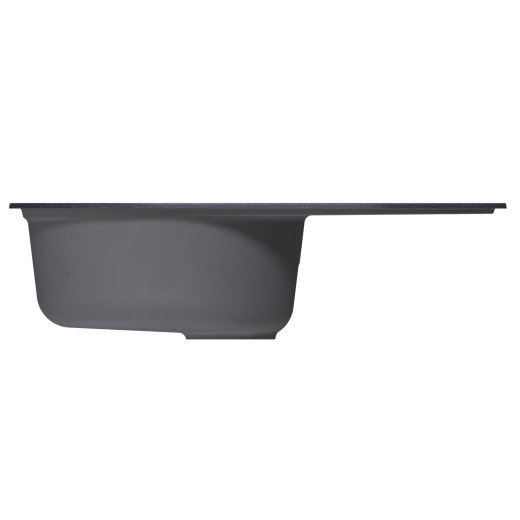 Мойка MIXLINE ML-GM16 овальная с крылом  антрацит (343) 730*460*180мм NEW (551933)