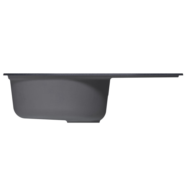 Мойка MIXLINE ML-GM16 овальная с крылом антрацит (343) 730*460*180мм NEW (551933)
