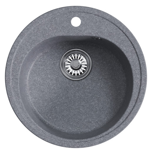 Мойкa MIXLINE ML-GM11 круглая  графит (342) 500мм (глуб. чаши 180) NEW (551827)