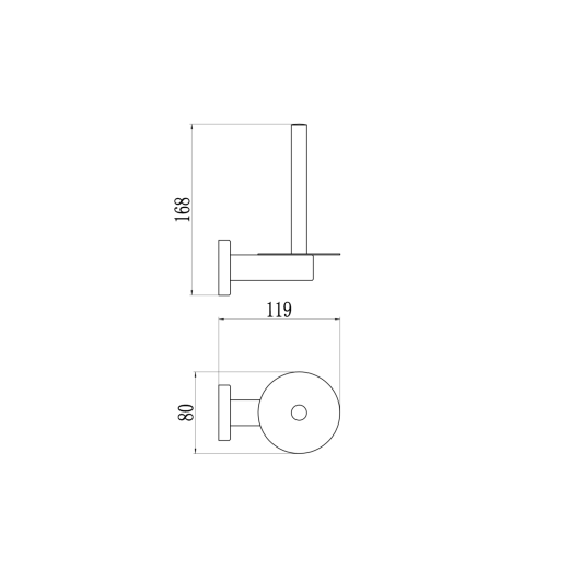 Держатель для туалетной бумаги Savol (S-005652C-1)