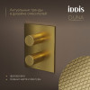 Душевая система IDDIS Duna с тропическим, ручным душем и изливом, термостат, матовое золото (DUNMGSTi68)