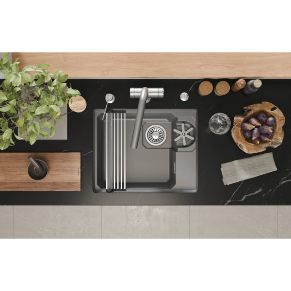 Кухонная мойка GRANULA KITCHEN SPACE RINZER кварц (5505RU, АЛЮМИНИУМ)