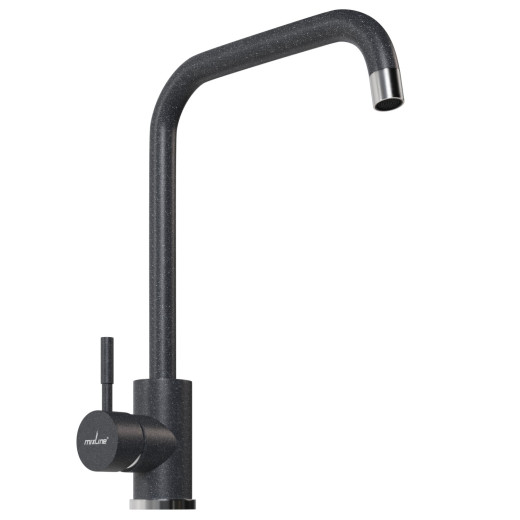 Смеситель для кухни MIXLINE ML-GS12 35к (309) темно-серый высок. излив (550655)
