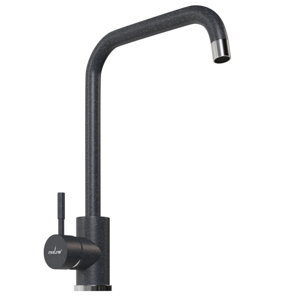 Смеситель для кухни MIXLINE ML-GS12 35к (309) темно-серый высок. излив (550655)