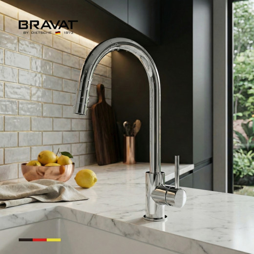 Смеситель для кухни цвет хром BRAVAT (F7799930CP-SW)