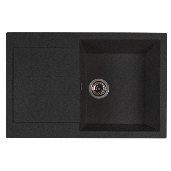 Мойка MIXLINE МЛ-ГМС107 (ML-GMS107) СТАНДАРТ с крылом, черный (308), 770*493*190мм (558128)