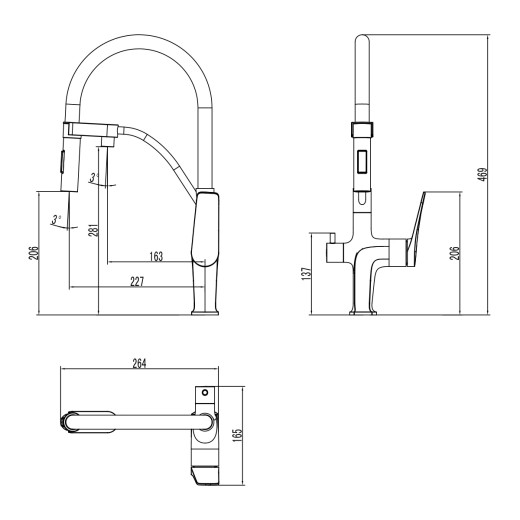 Смеситель для кухни Lemark Bronx (LM3761GM)