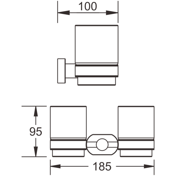 Держатель стакана двойной BELZ (B90108)