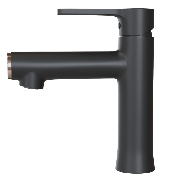 Смеситель для раковины 35k MIXLINE ML23-04 "Round Black" (550747)
