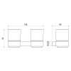 Стакан для зубных щеток двойной Timo Luiro золото матовое (18534/17)