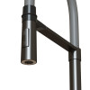 Смеситель для кухни 35k MIXLINE МЛНС-0402Г/MLSS-0402BL сер.гиб. излив магнит,п/гайку ЧЕРНЫЙ ГРАФИТ (556019)