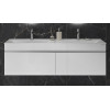 Тумба подвесная Velvex Pulsus 140 белая под раковину rkPUL.140-81 (Pulsus) (tp.PUL.PUL.140.2Y белый глянец)