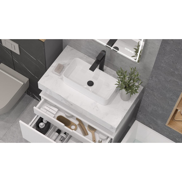 Столешница Velvex Unit 80, белый мрамор (st.UNI.80-630)