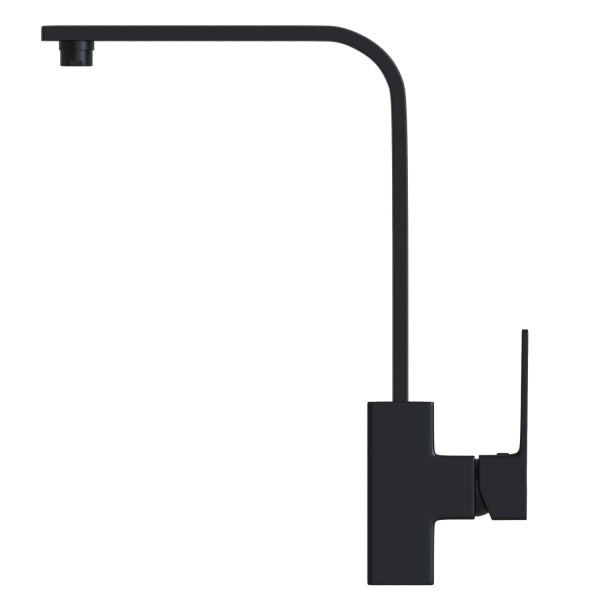 Смеситель для кухни 35k MIXLINE ML34-032 "Solo Black" высокий излив, боковая ручка (553196)