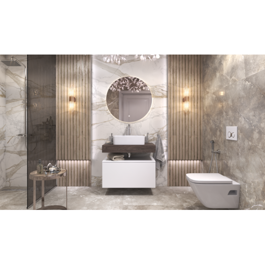 Тумба подвесная Velvex Unit 80, выс. 40, выдв. ящик, внутр. ящик, белый матовый (tp.UNI.80.2Y белый матовый)