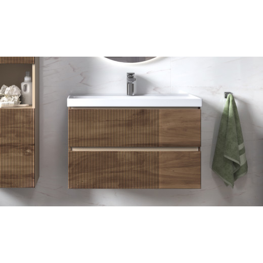 Тумба навесная Velvex Mondi 800-0-2 акация темная под раковину 4627173210898 (Madera Classica Slim) (308 акация темная)