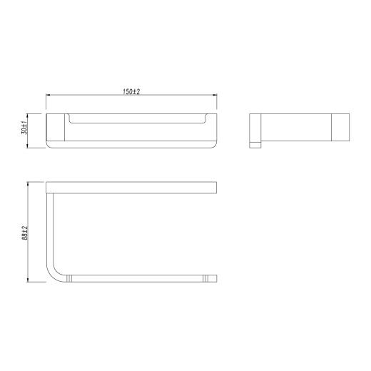 Держатель для туалетной бумаги  Lemark SMOOTH LINE открытый , хром (9721007)