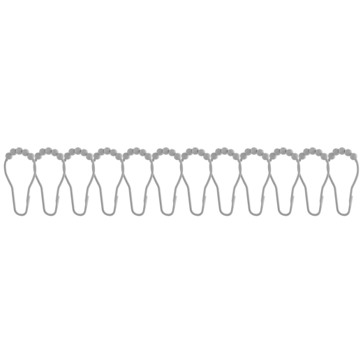 Кольца с роликами и замком FASHUN для навеса шторок в ванную комнату (A9001-8)