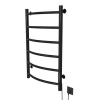 Полотенцесушитель MIXLINE КАПЕЛЛА 80х50 (таймер, 253 Вт, 6 перекладин) электрический ЧЕРНЫЙ (556347)
