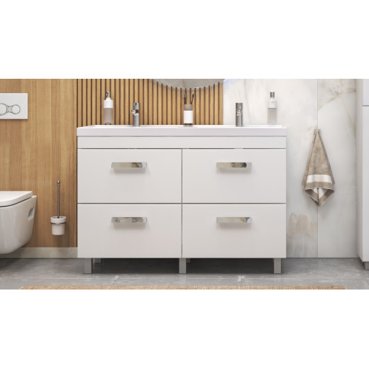 Тумба напольная Velvex Orlando 120 белый матовый под раковину rkCla.120-81 (Classica) (tn.ORL.CLA.120.4Y белый матовый)