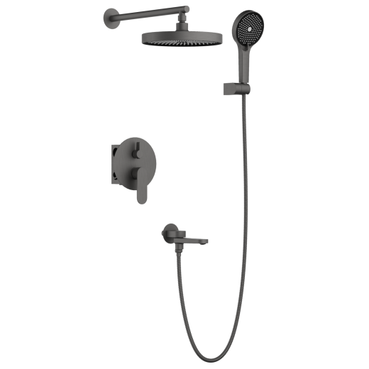 Душевая система BELZ встроенная оружейная сталь (B80713-3)