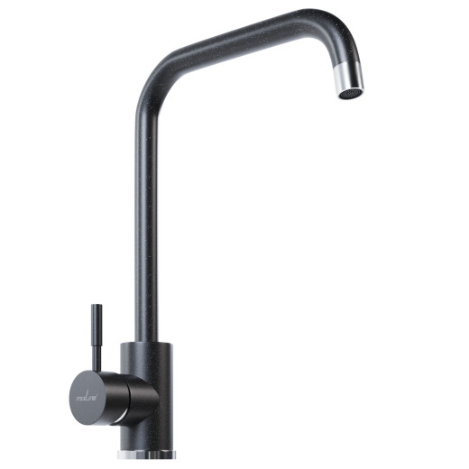 Смеситель для кухни MIXLINE ML-GS12 35к (343) антрацит высок. излив (550663)