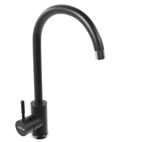 Смеситель для кухни MIXLINE ML-GS15 35к (308) черный высок. излив (550689)