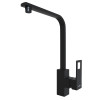 Смеситель для кухни 35k MIXLINE ML34-032 "Solo Black" высокий излив, боковая ручка (553196)