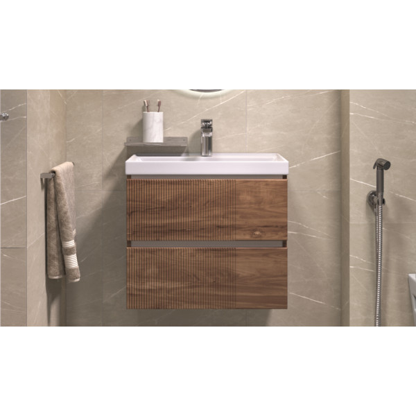 Тумба навесная Velvex Mondi 600-0-2 акация темная под раковину 4627173210874 (Madera Classica Slim) (359 акация темная)