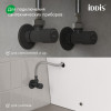 Кран угловой IDDIS Оптима Хоум (Optima Home) с отражателем, 1/2; 1/2, кран-букса, латунь, черный (910B0A6C2BLZ)