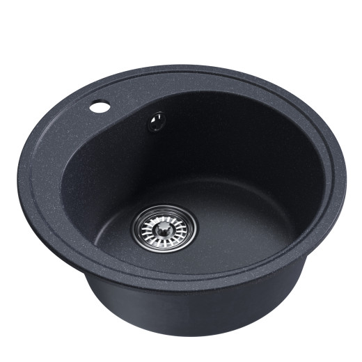 Мойкa MIXLINE ML-GM11 круглая  антрацит (343) 500мм (глуб. чаши 180) NEW (551828)