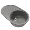 Мойка MIXLINE ML-GM16 овальная с крылом темно-серая (309) 730*460*180мм NEW (551927)