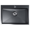 Кухонная мойка 65х45 вып 3 1/2 MIXLINE PRO 22см с сифоном черный графит НАНО (552937)