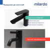 Смеситель для умывальника Milardo Поли (Poli) черный матовый (POLBL00M01)
