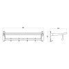 Полка для полотенец откидная 60 см Savol S-005099H