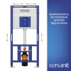 Комплект CERSANIT CITY SMART DPL EO slim инсталляция AQUA 50 PRIME P кнопка ACCENTO SQUARE пластик хром глянцевый LP (69326)