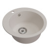 Мойкa MIXLINE ML-GM13 круглая белая (331) 495мм (глуб. чаши 200) NEW (551894)