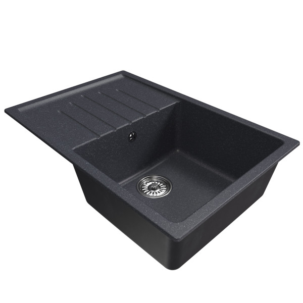 Мойка MIXLINE ML-GM19 с крылом антрацит (343) 750*500*200мм NEW (551989)