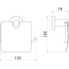 Держатель для туалетной бумаги с крышкой Savol (S-005651C)